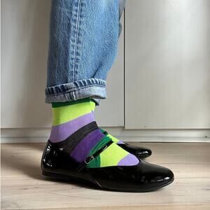 JellyPop Patent Leather Womens mary Janes Flats Black Size 9 Prep Goth Grunge